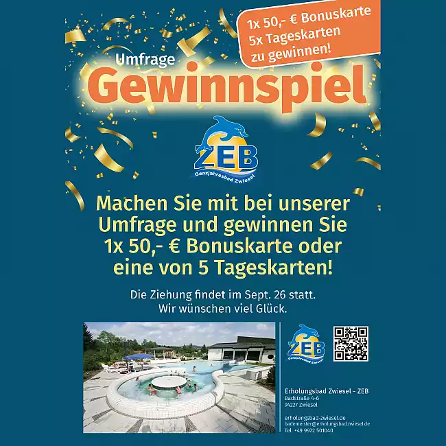 Gewinnspiel im Zwieseler Erholungsbad